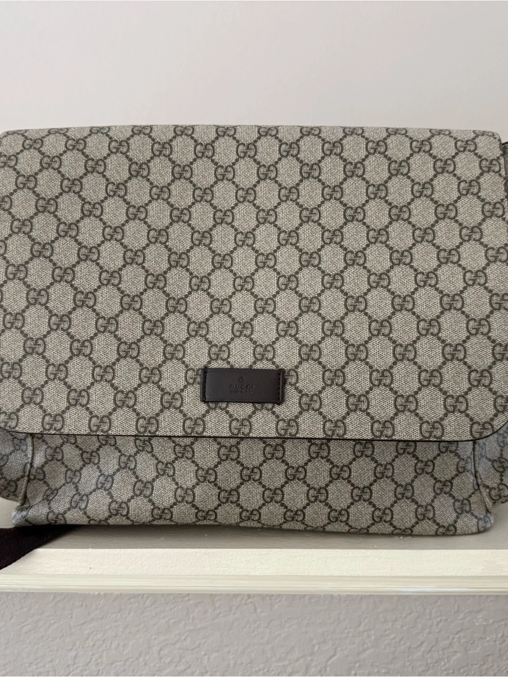 Gucci GG Canvas Messenger Bag - Beige/Grey